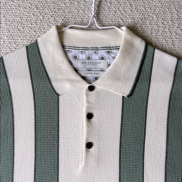 Men's Denim & Flower Cotton Blend Size Medium - Picture 2 of 3